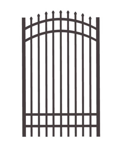 6'H X 5'W Huntington Arch Gate Blk