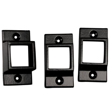 Black Aluminum 1" Bracket Rail Residential (3 pack)