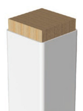 4 X 4 X 36" White Vinyl Post Sleeve