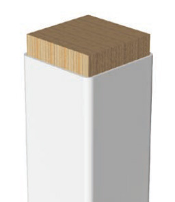 4 X 4 X 36" White Vinyl Post Sleeve