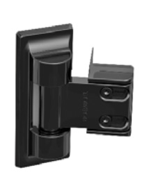 Standard Wrap Gate Hinge Set - Black 