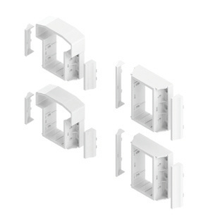 Vinyl T Style Railing Level Bracket Kit White