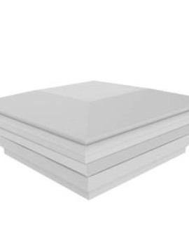 Vinyl Railing 4"x 4" White Post Cap Contemporary   