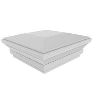 Vinyl Railing 4"x 4" White Post Cap Contemporary   