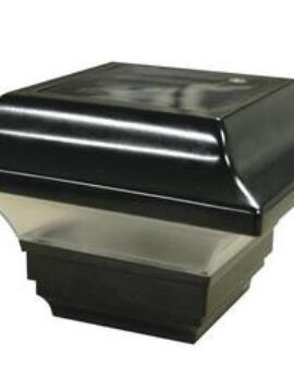 Black Aluminum 2" x 2" Solar Light (Also fits 2 1/2 x 2 1/2 W Adapter, included)