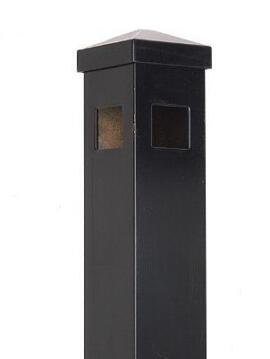 2"x2"x 70" Puppy Picket Corner Post Black  