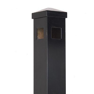 2"x2"x 70" Puppy Picket Corner Post Black  