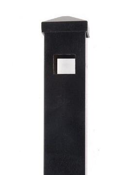 2"x2"x 70" Puppy picket Line Post Black