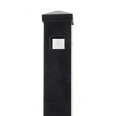 2"x2"x 70" Puppy picket Line Post Black