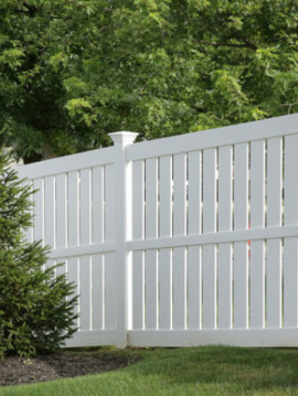 6' H x 8' W Ellicott 6" Semi-Privacy Panel White