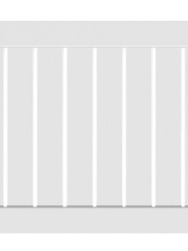  4' H x 8' W 6" Semi Privacy Panel White 