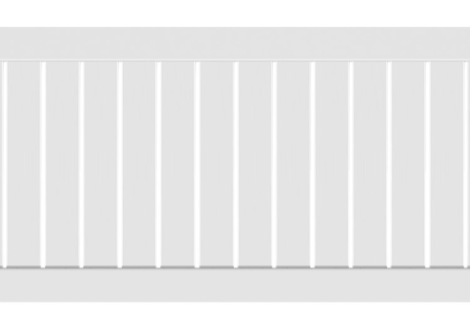  4' H x 8' W 6" Semi Privacy Panel White 