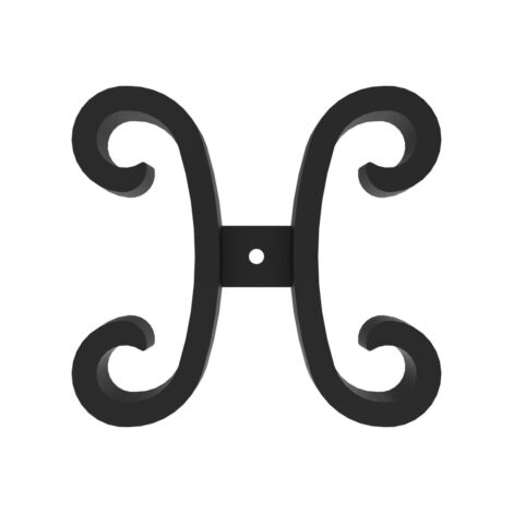 Black Commercial 3/4" Picket Butterfly (Qty. 1)