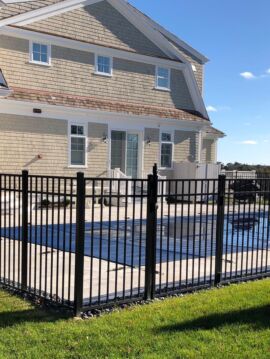 4' H x 6' W Bradford Plus+ Aluminum Fence Panel Black
