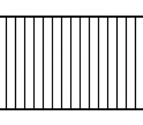 4' H x 6' W Tioga Aluminum Pool Fence Panel Black
