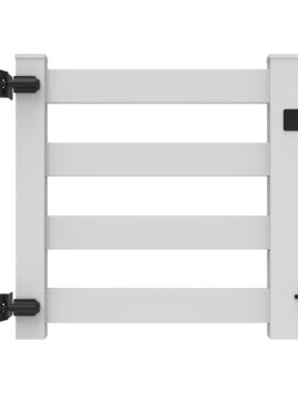 58" Wide 4 Rail Walk Gate White  