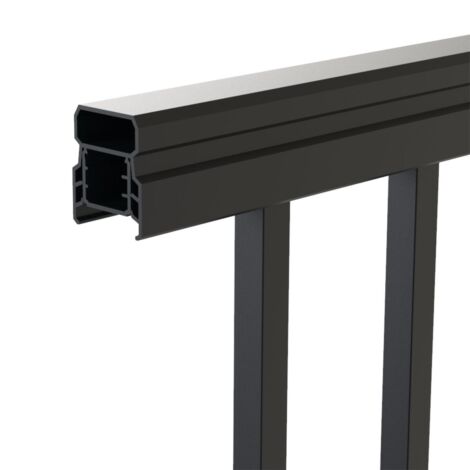 36in x 6ft Black Potomac Square Flat Top Railing Kit