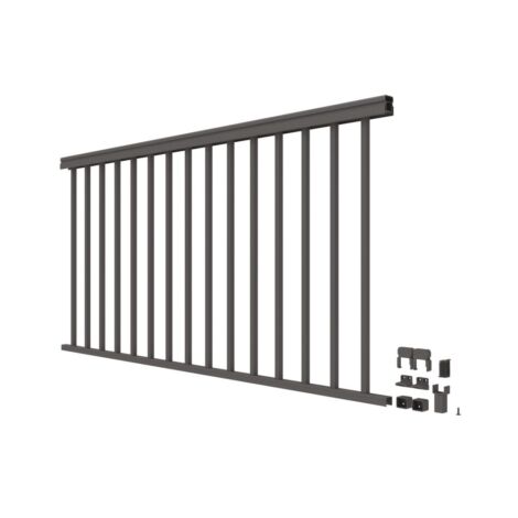36in x 6ft Bronze Potomac Square Flat Top Railing Kit 