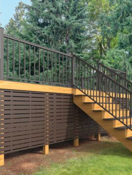 36in x 8ft Bronze Potomac Square Flat Top Stair Kit 