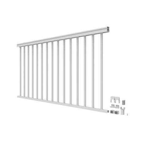 36in x 6ft White Potomac Square Flat Top Railing Kit