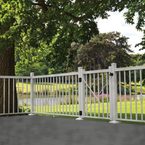 36in Aluminum White Railing Gate Kit