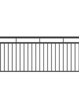 8' Triple Rail Topper - Matte Black 