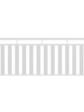 6' Triple Rail Topper - White