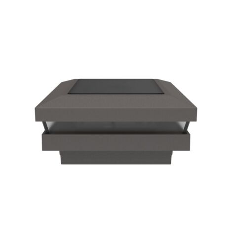 Aluminum Railing 2.5" x 2.5" Bronze Solar Post Cap - Out Light 