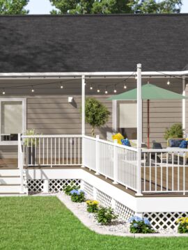 2.5" White Railing Post Extension