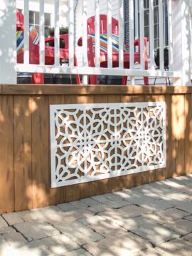 White 2' X 4' - Fretwork Decorative Screen Panel