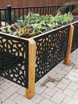Black 2' X 4' - Fretwork Decorative Screen Panel 