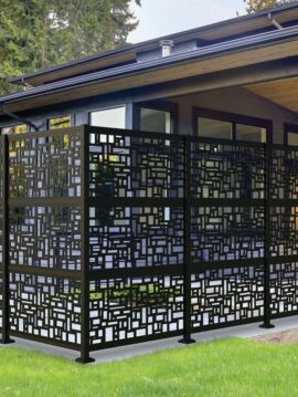 Black 2' X 4' - Slate Decorative Screen Panel 