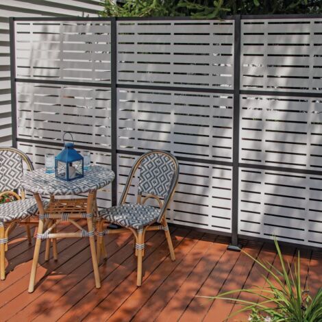 White 2' X 4' - Boardwalk Decorative Screen Panel