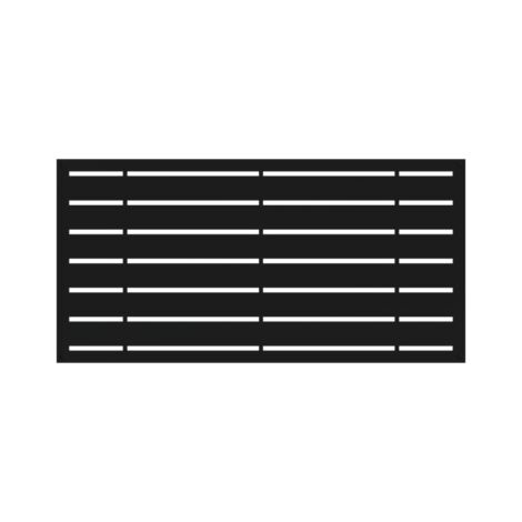 Black 2' X 4' - Boardwalk Decorative Screen Panel 