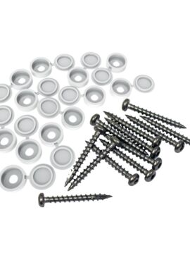 White - Decorative Panel Fastener - 12 Packet