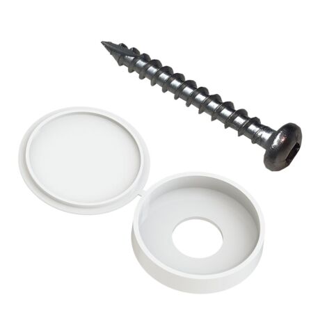 White - Decorative Panel Fastener - 12 Packet