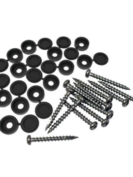 Black - Decorative Panel Fastener - 12 Packet 