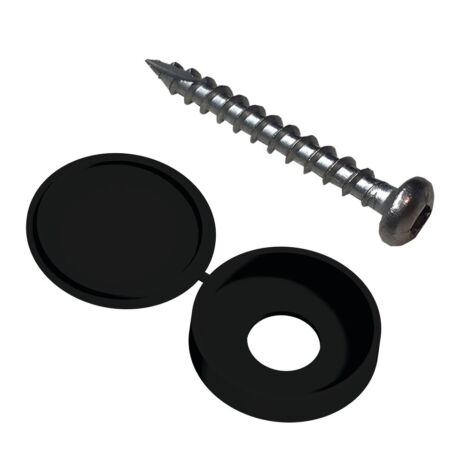 Black - Decorative Panel Fastener - 12 Packet 