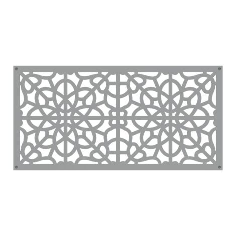 Gray 2' X 4' - Fretwork Decorative Screen Panel