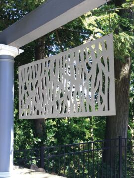 Gray 2' X 4' - Sprig Decorative Screen Panel 
