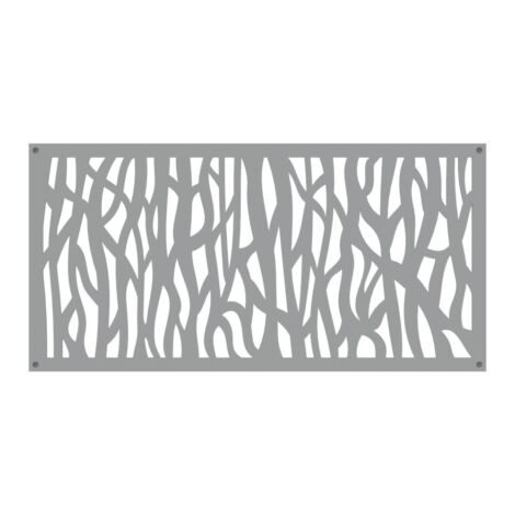 Gray 2' X 4' - Sprig Decorative Screen Panel 