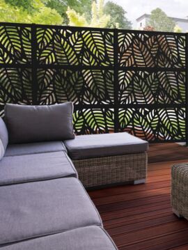Black 2' X 4' - Sanibel Decorative Screen Panel