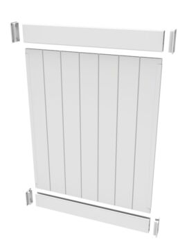 White 3rd Wall for Vinyl Outdoor Shower Stall 