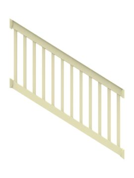 36" High x 6' Long Tan" T Style Vinyl STAIR Railing