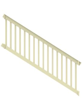 36" High x 8' Long Tan" T Style Vinyl STAIR Railing