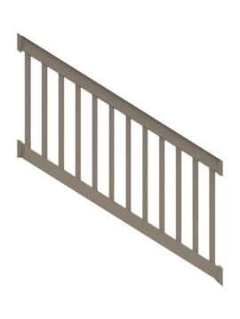 36" High x 6' Long Clay" T Style Vinyl STAIR Railing