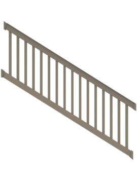36" High x 8' Long Clay" T Style Vinyl STAIR Railing