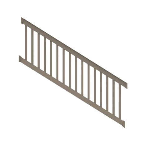 36" High x 8' Long Clay" T Style Vinyl STAIR Railing
