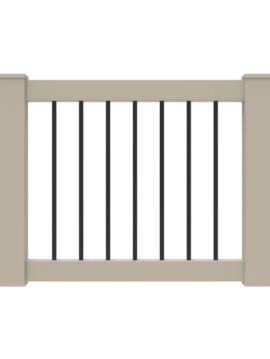 36" x 48" Clay w/ Black Baluster Rail Gate Kit