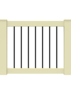 36" x 48" Tan w/ Black Baluster Rail Gate Kit 